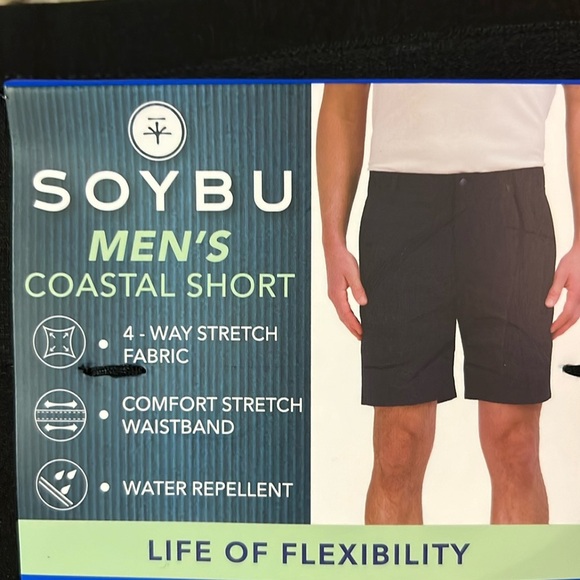 Soybu Men’s Coastal Shorts Black Size 34 - Picture 1 of 5